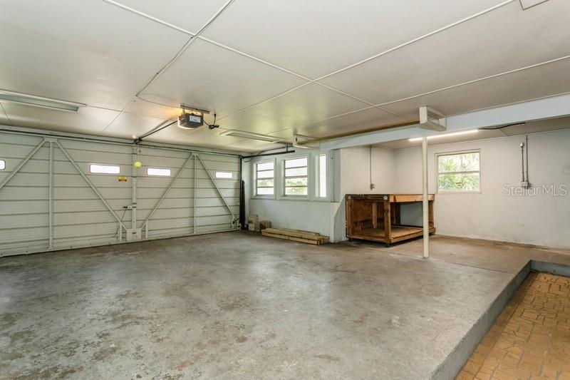 2 car parking slab in garage - electronic door opener