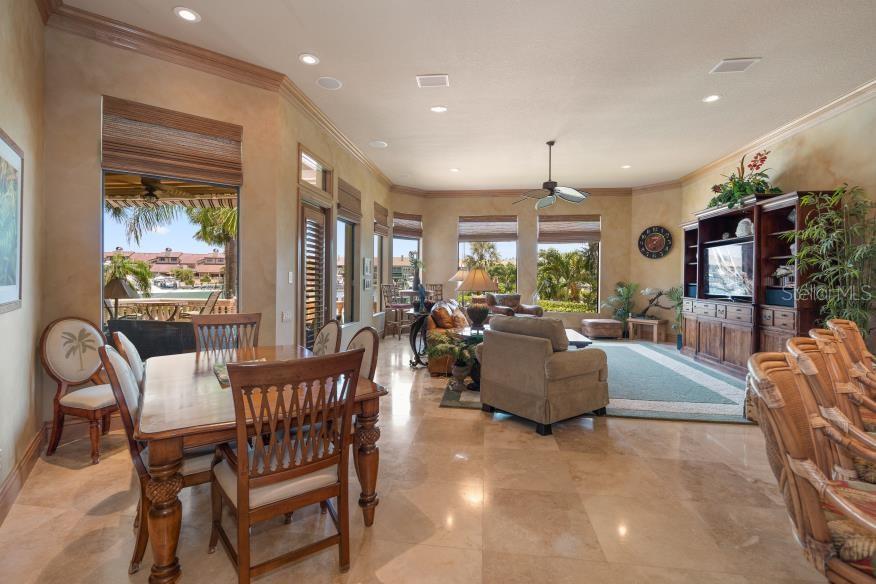 Great Room Kitchen, Living Area, Door to covered patio & pool area