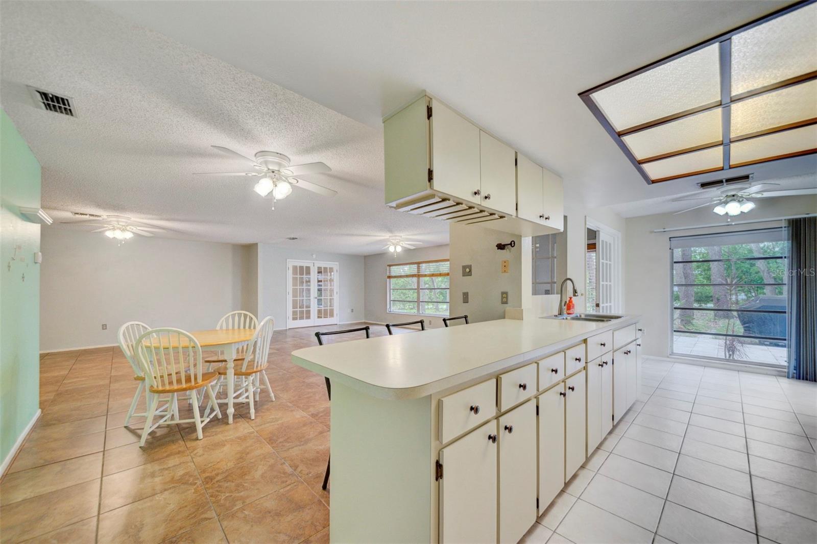 Breakfast bar, and dining space