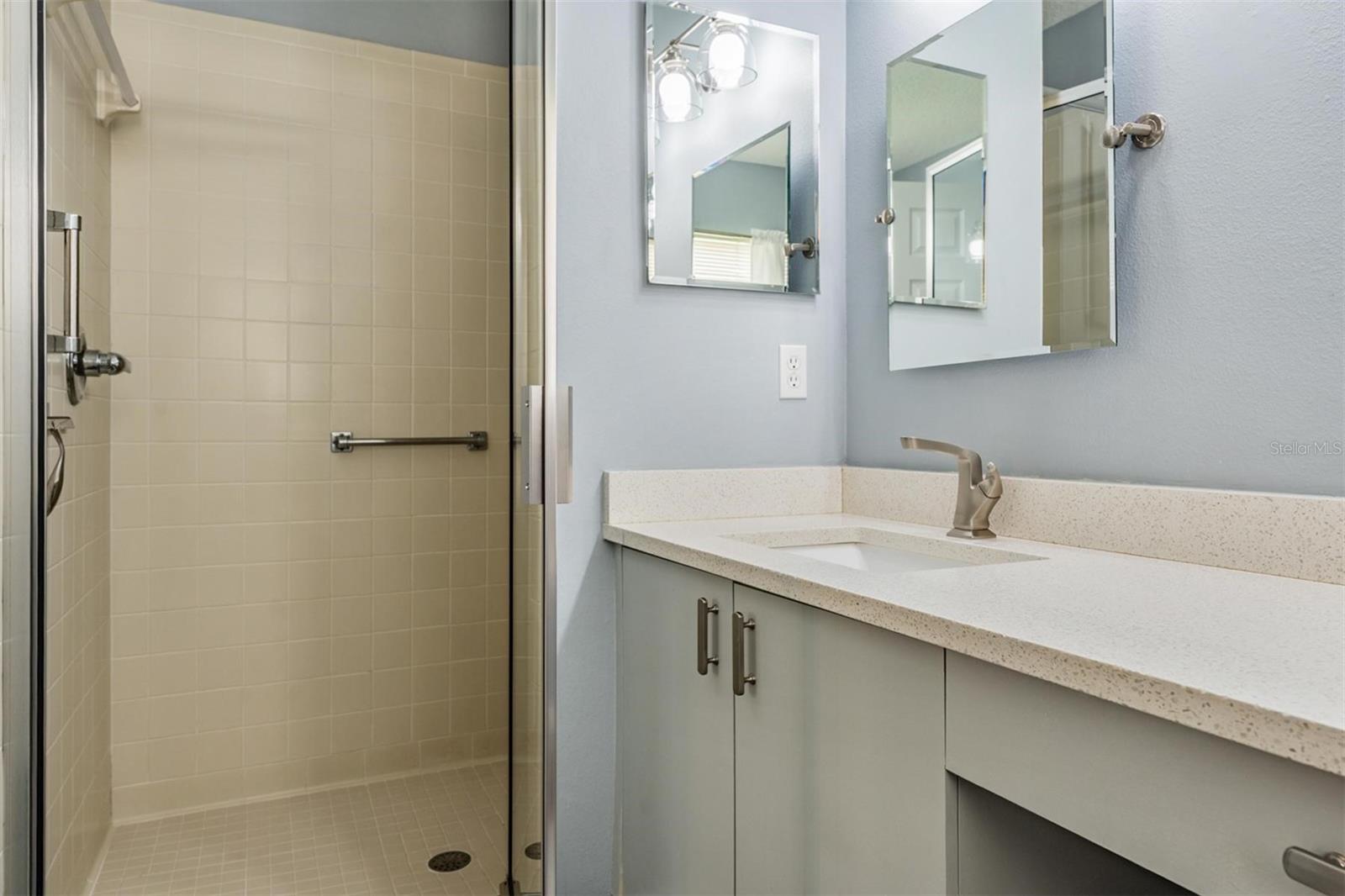 Master bathroom with step-in shower