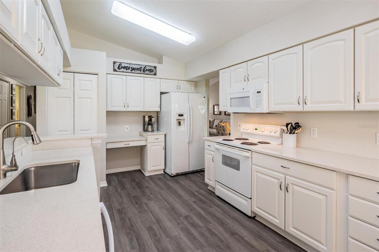 More than ample counter and cabinet space