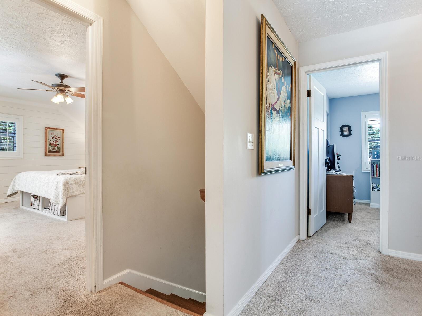 Upstairs Primary Suite (left) / Bedroom 3 (right)