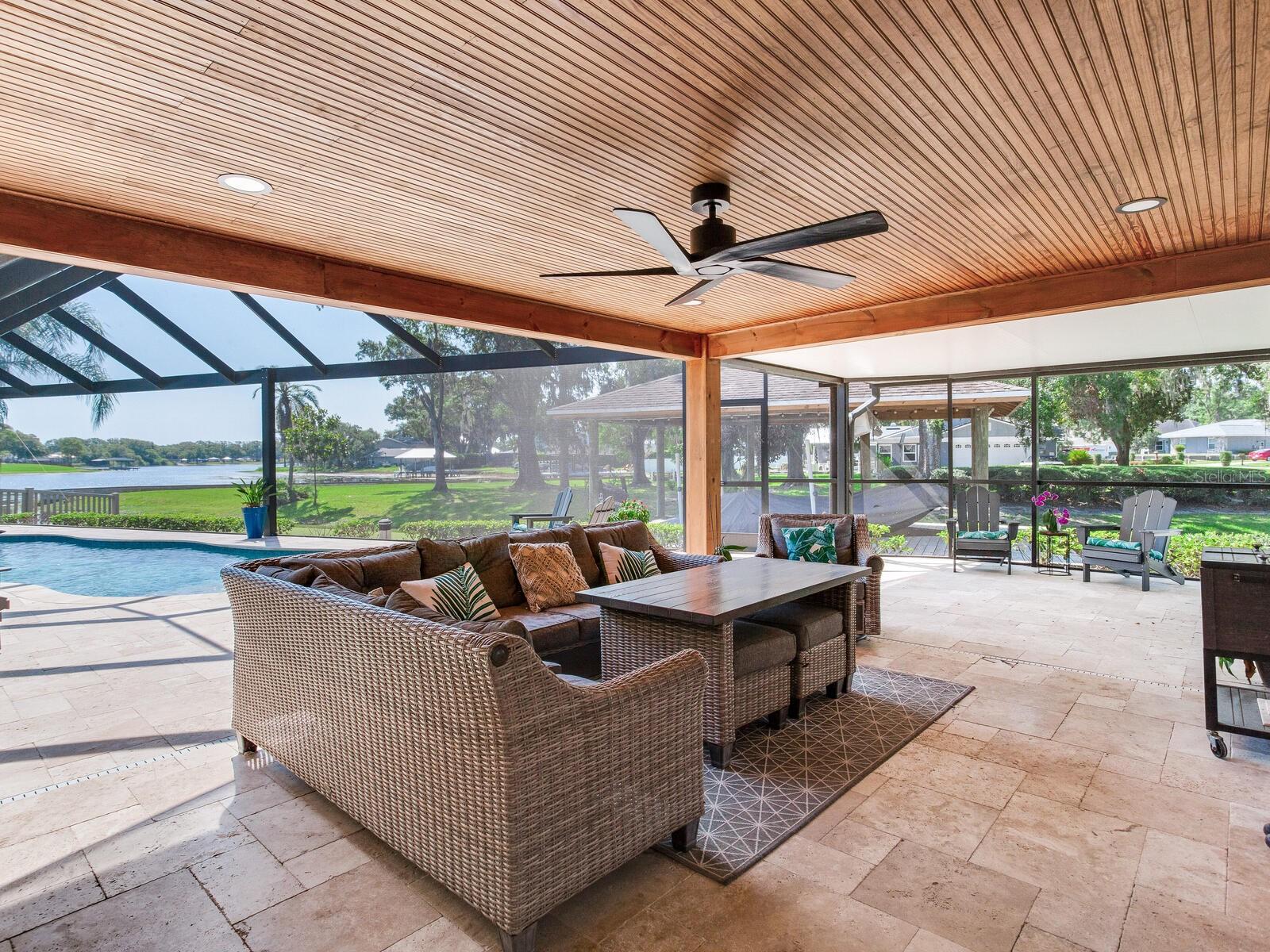Covered Patio / Travertine Deck