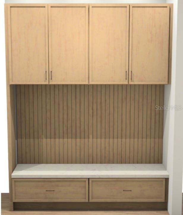 Mudroom - FRAMELESS Cosmopolitan MapleSand Stain
