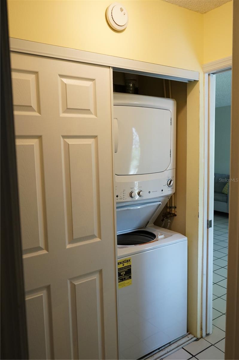 laundry in hallway closet