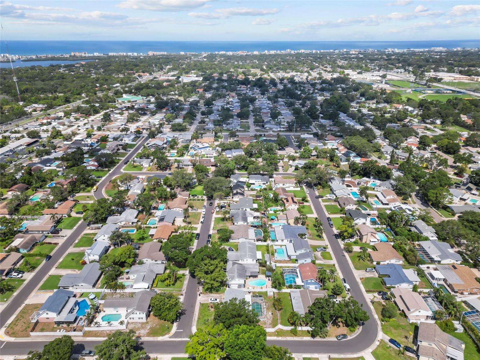 W Aerial View of Neighborhood and view of Gulf
