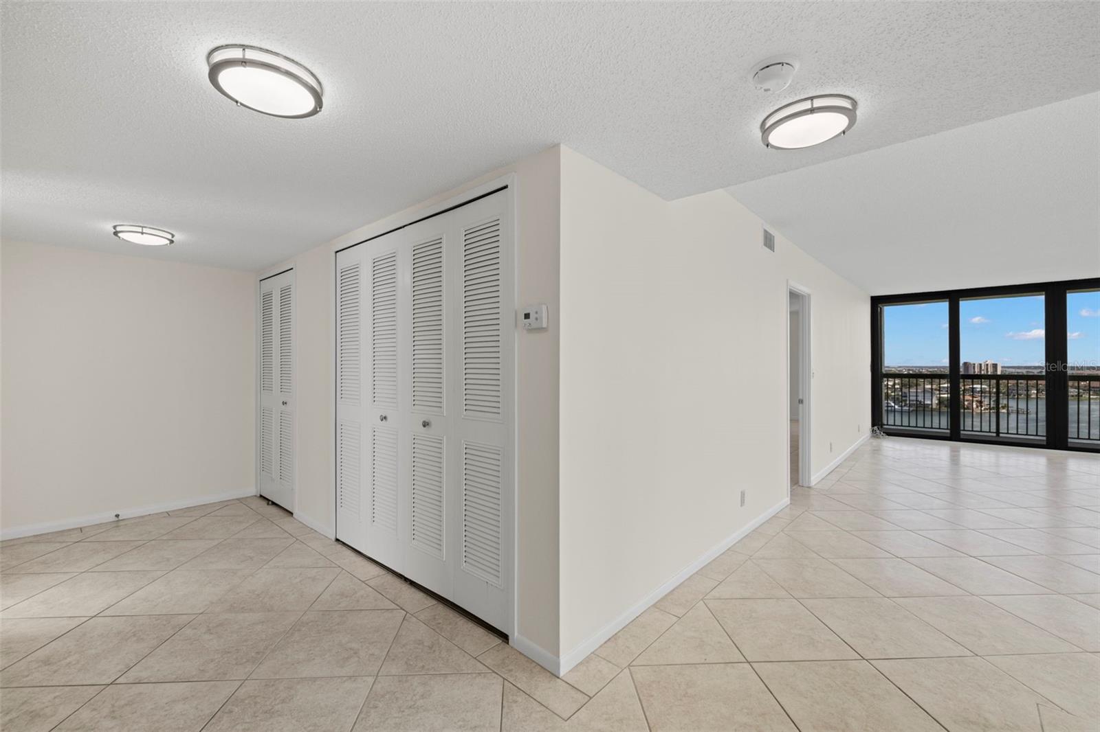 Hallway and living room