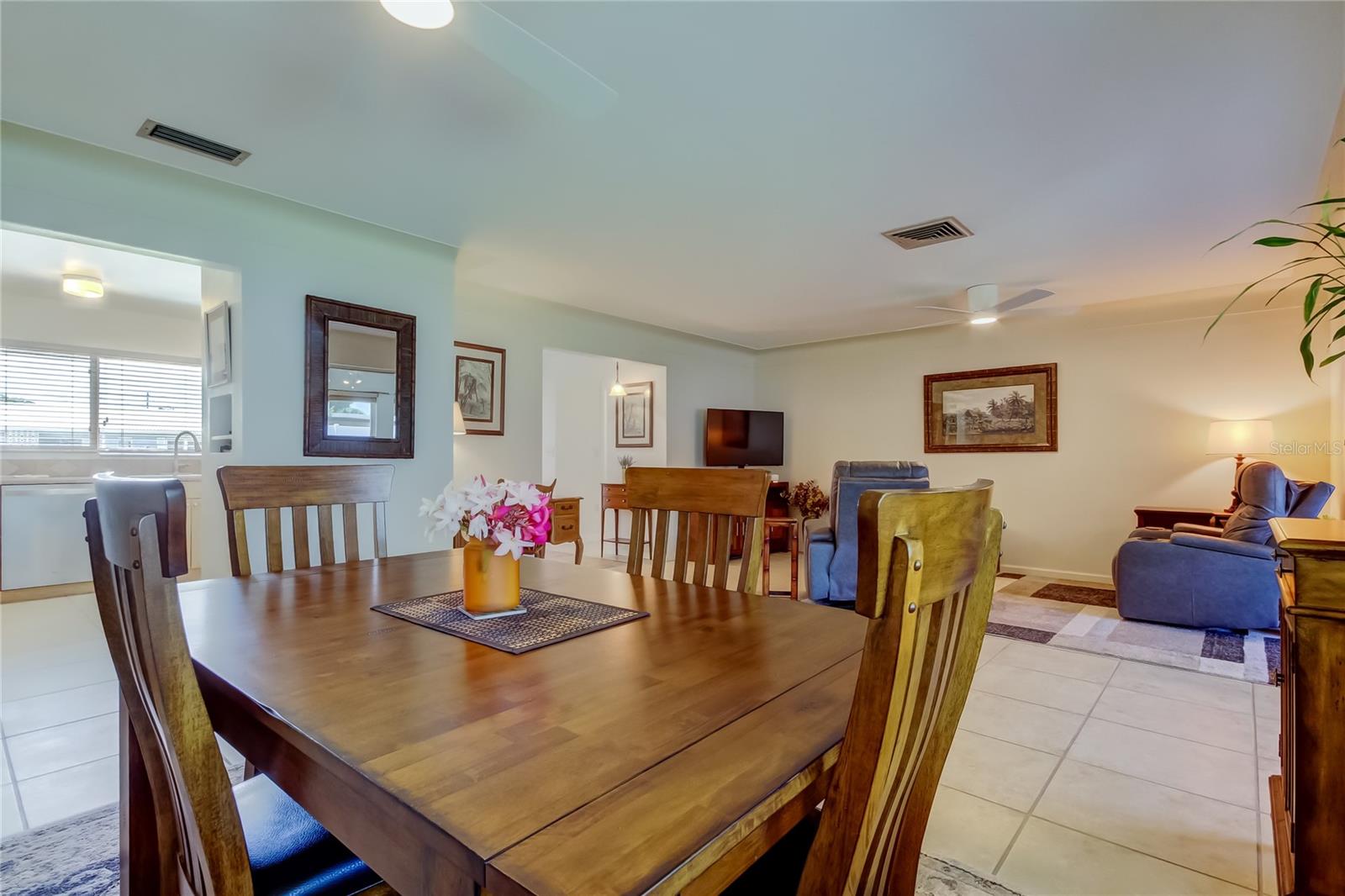 dining room open to living room