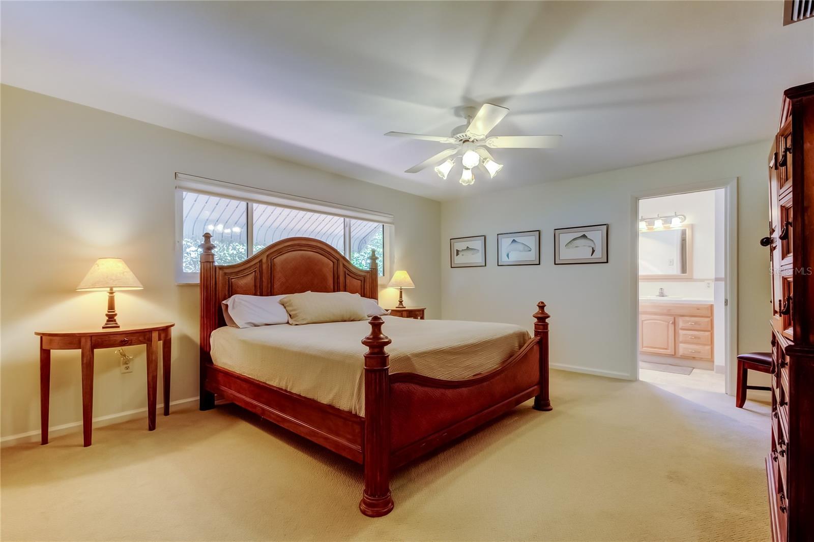 Spacious primary bedroom