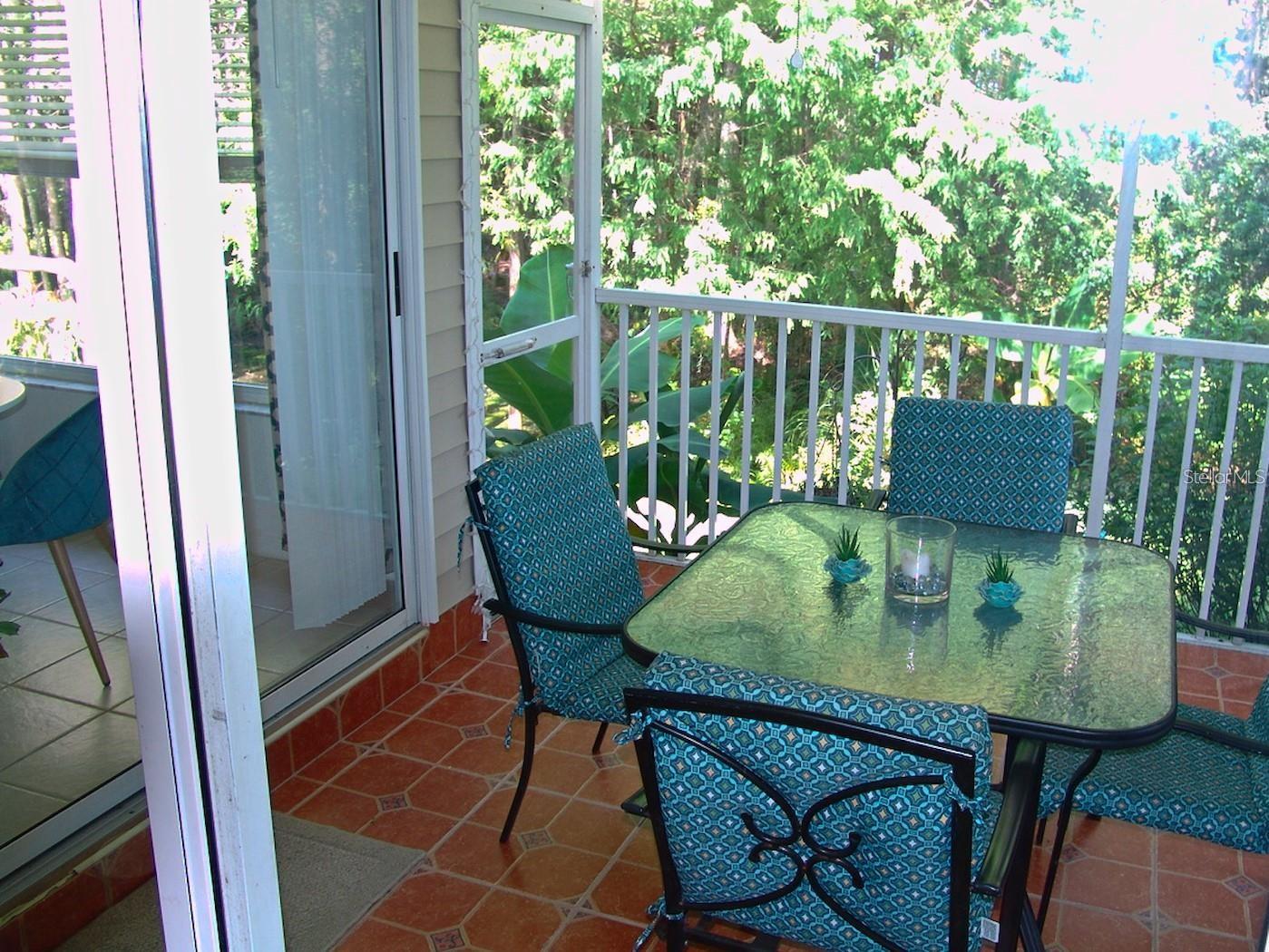 Patio furniture has been removed.