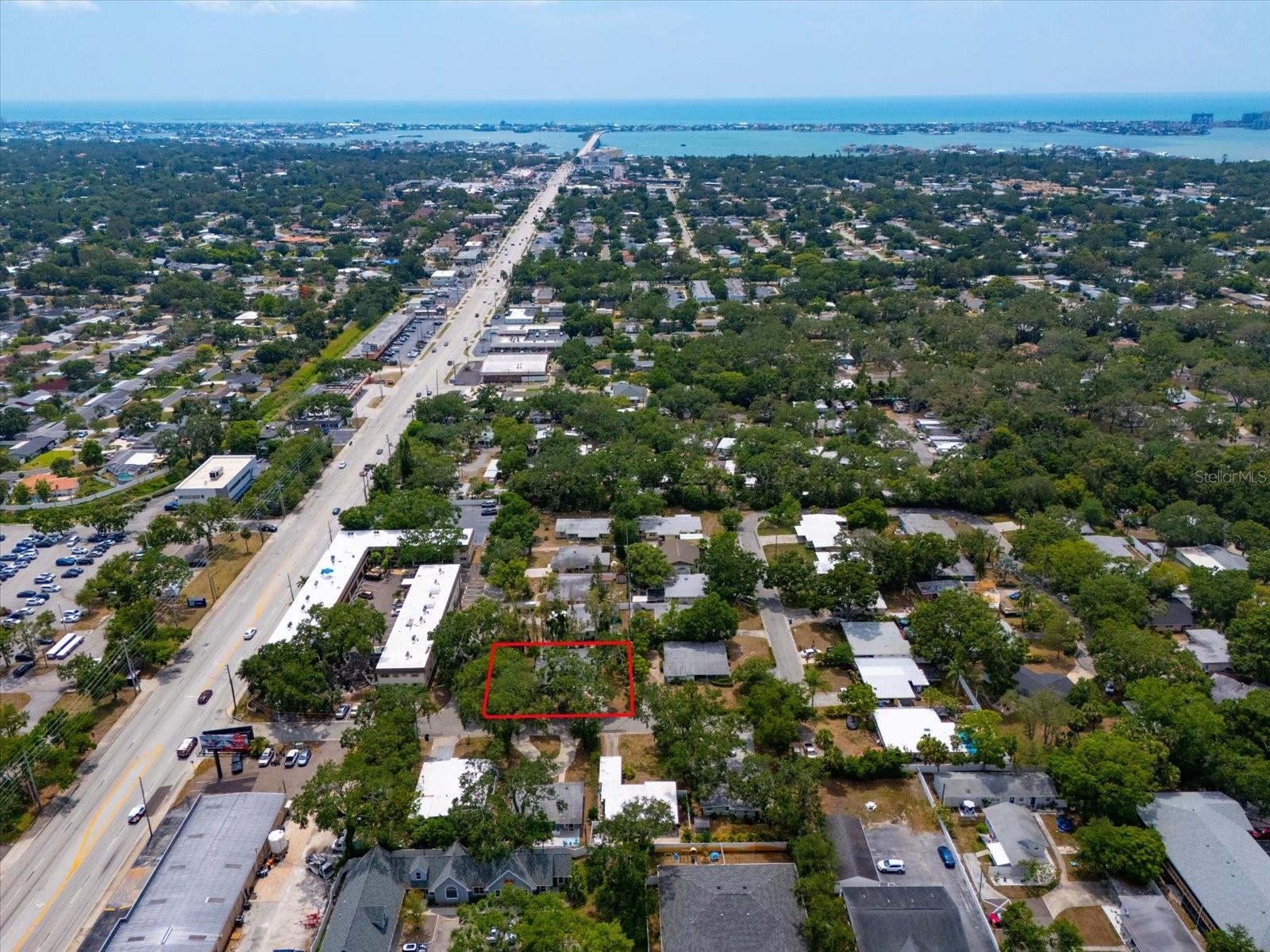 1501 Howard Place Largo Florida Aerial Distance to Intercoastal and Gulf