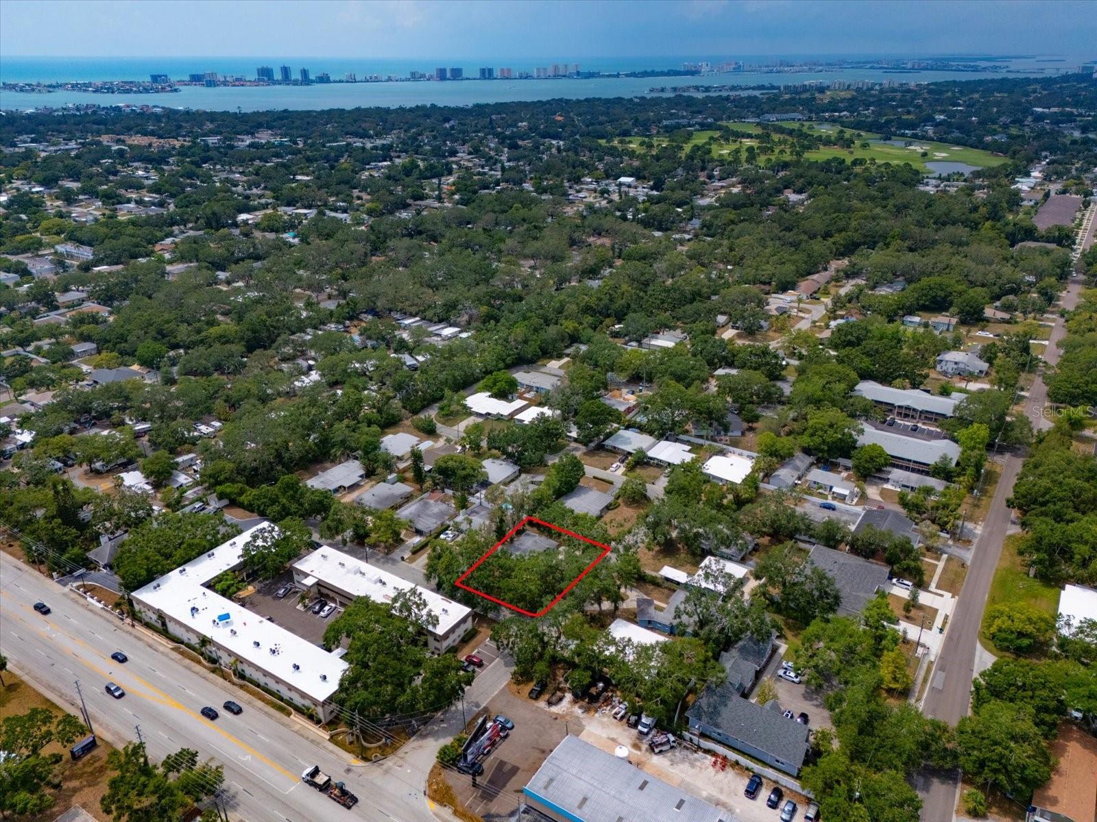 1501 Howard Place Largo Florida Aerial Distance to Intercoastal and Gulf