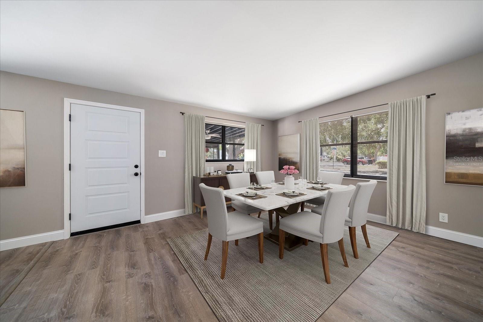 Virtually Staged Dining Area