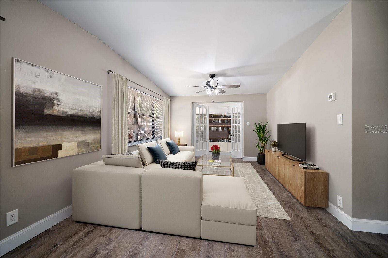 Virtually Staged Living Room