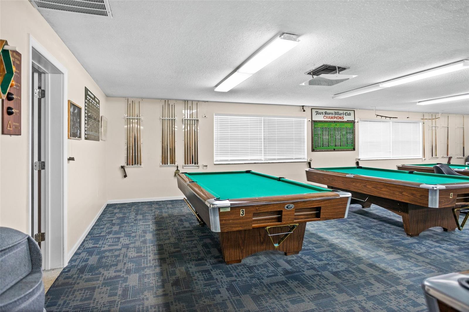 A DOZEN POOL TABLES!