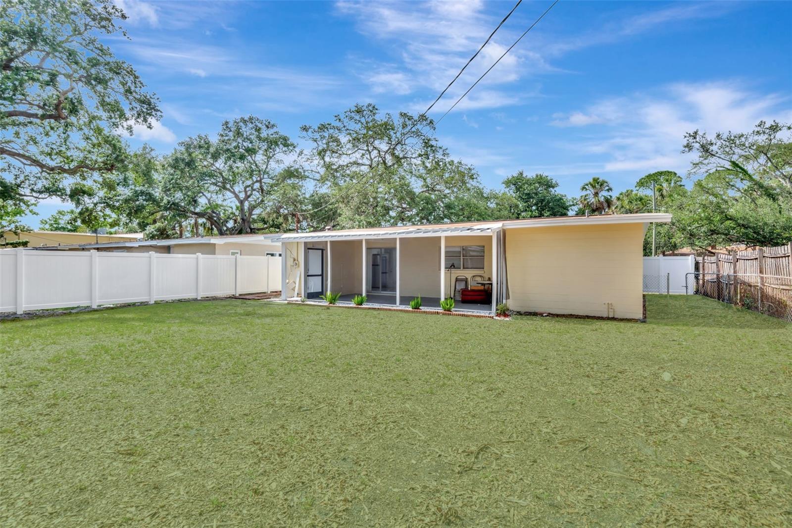 Large back yard