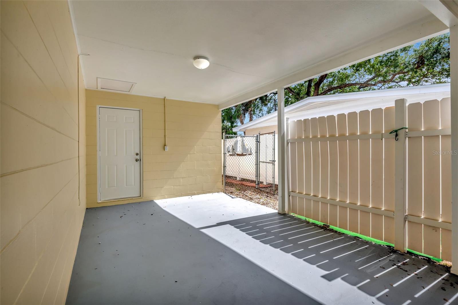 Side entrance