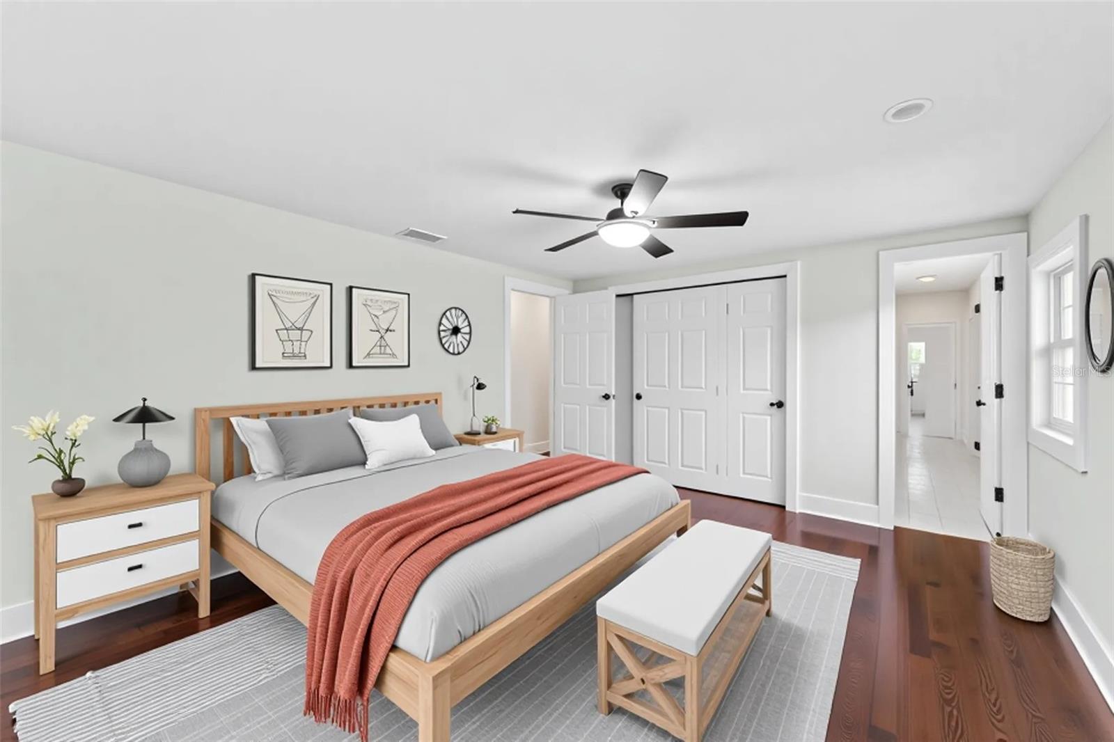 Primary bedroom Virtual Staged