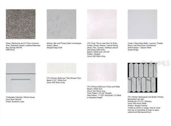 Design Selections.  Home is under construction and selections are subject to change.