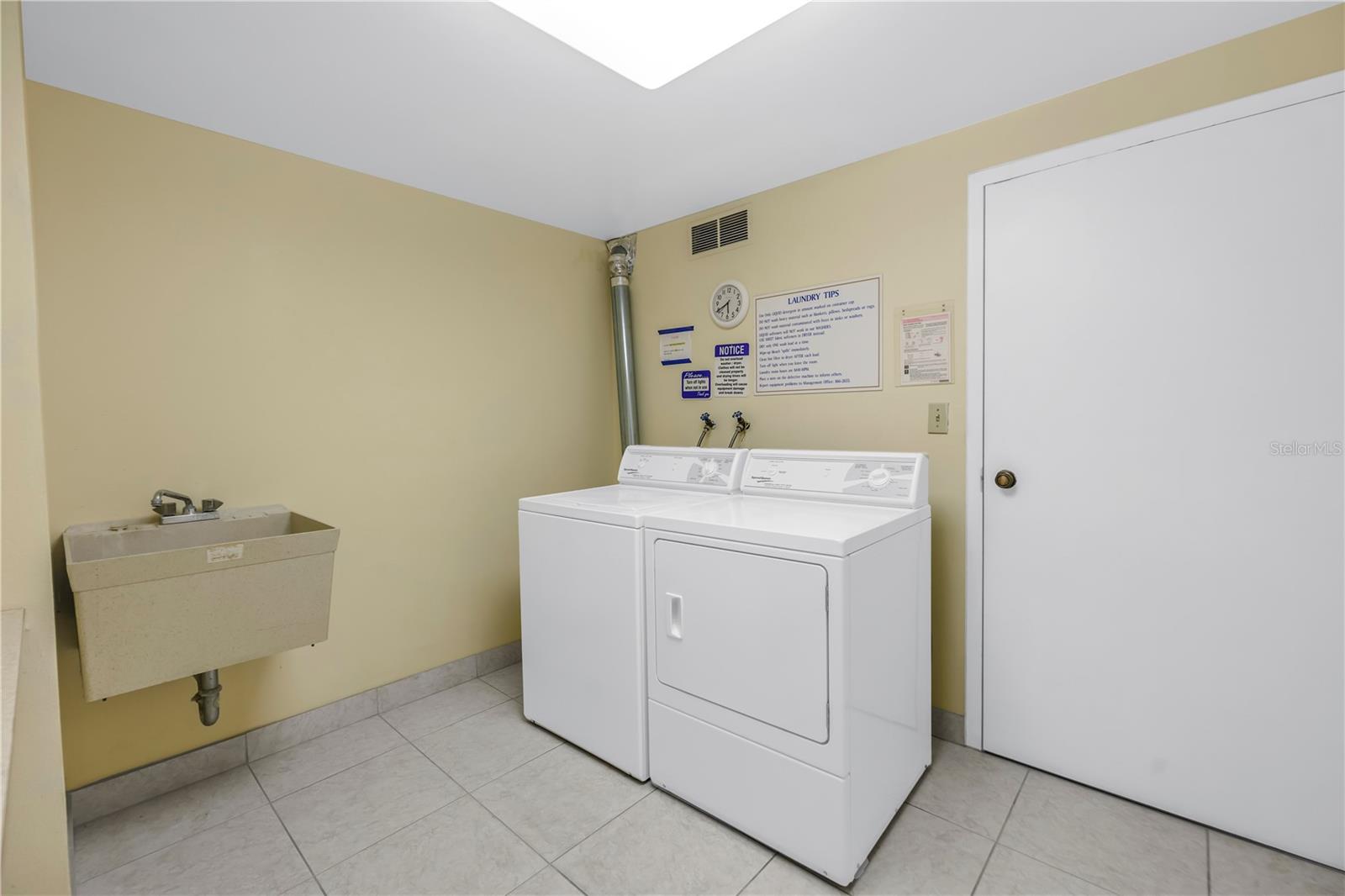 laundry on each end of every floor