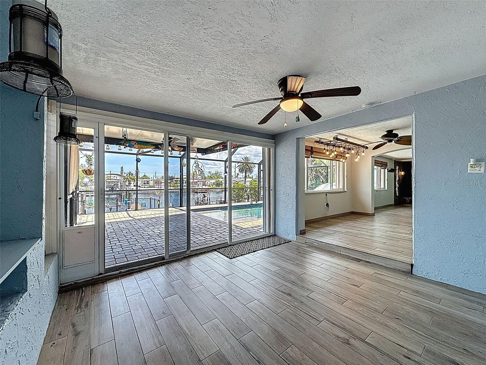 SLIDING DOORS TO POOL AREA