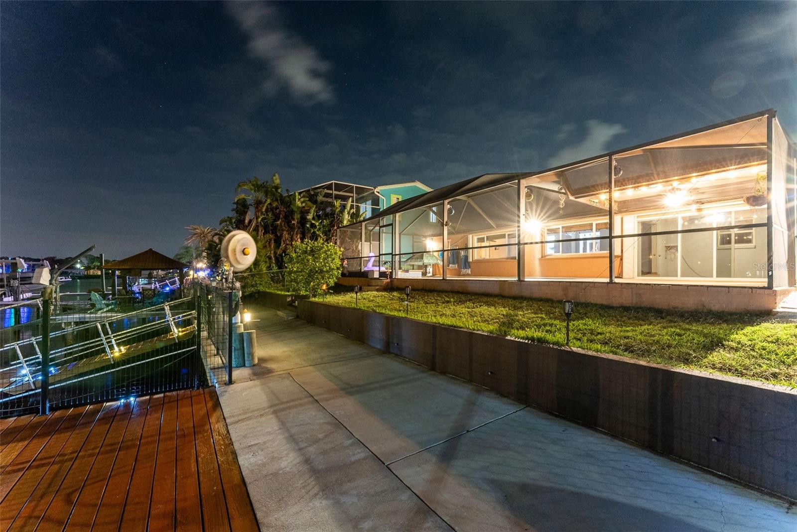 WALKWAY AT NIGHT