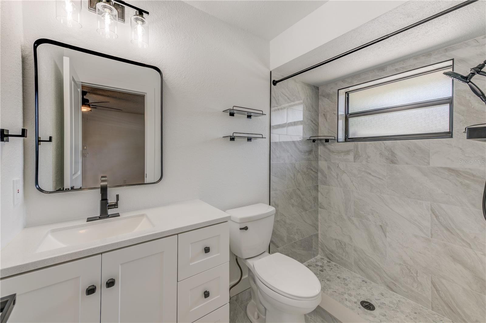 Fully updated primary suite bathroom