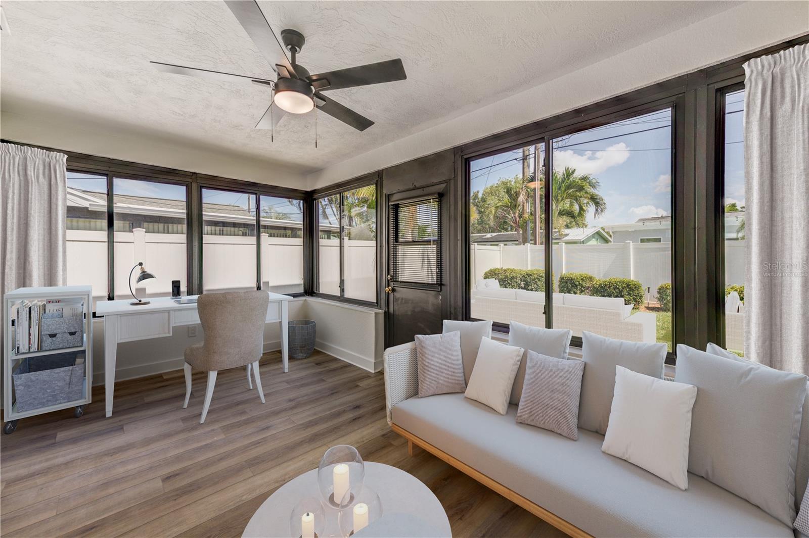 Virtually staged "3rd Bedroom" Does have a closet but is best suited as a bonus room