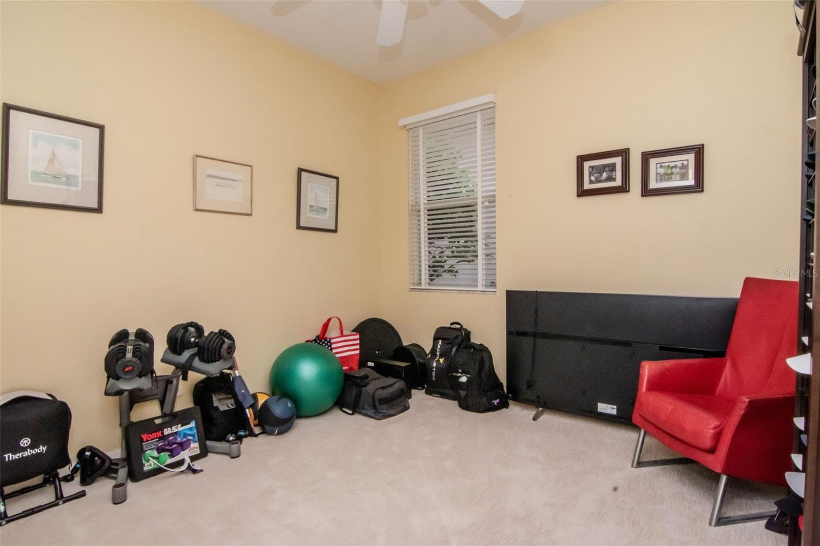 3rd bedroom, currently the "sports" room. Spacious with a large closet.
