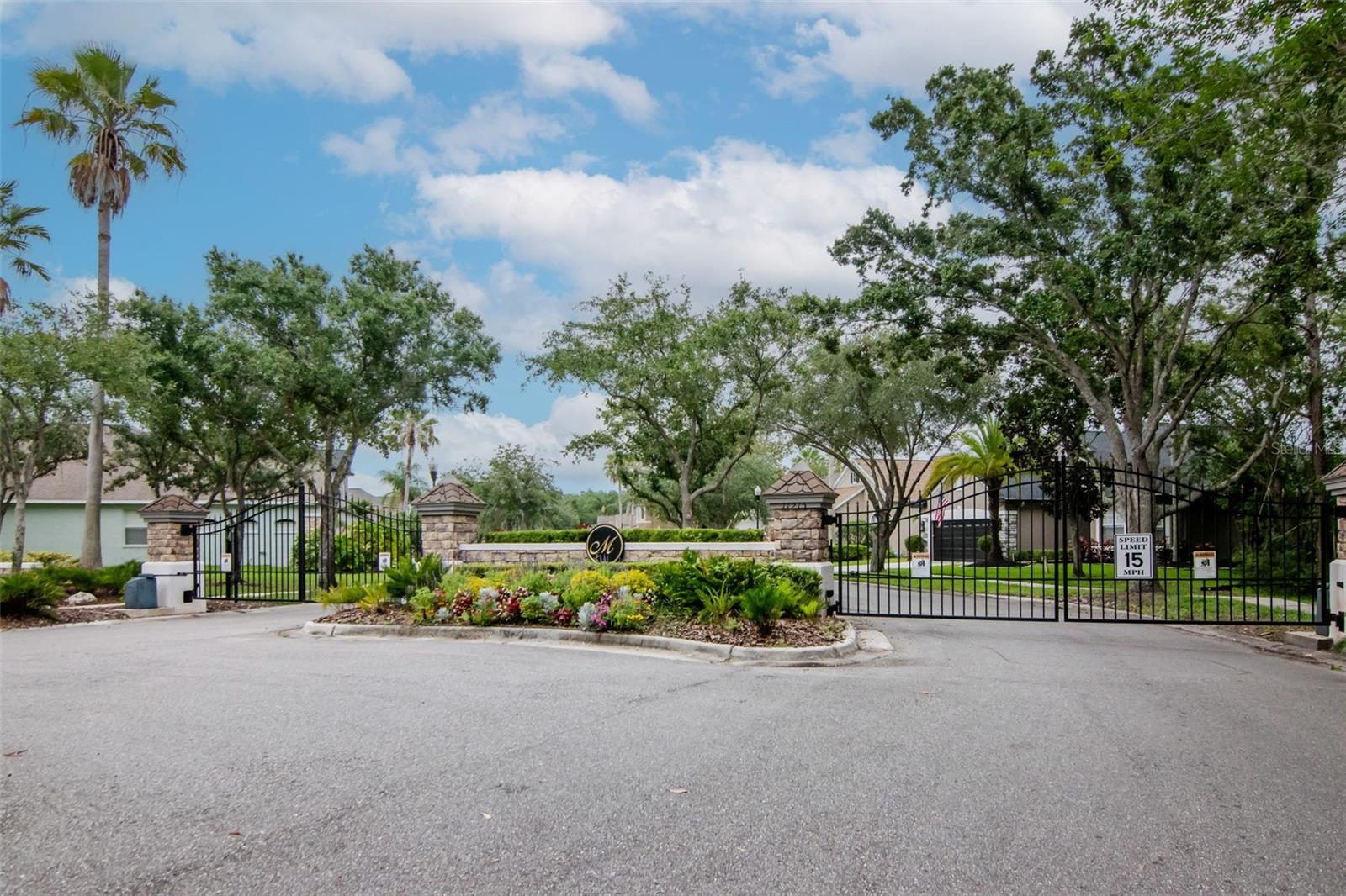 Treelined, gated neighborhood