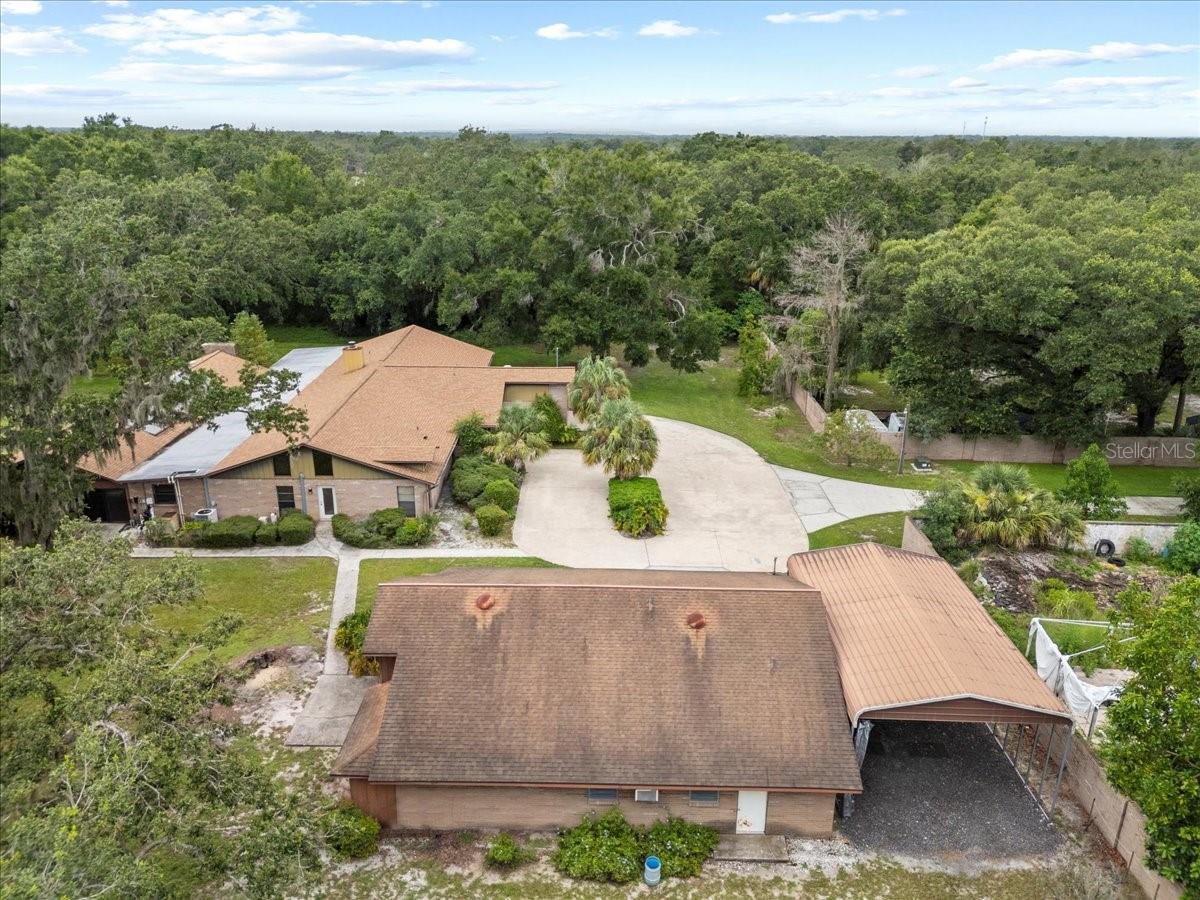 Aerial view to the West.
