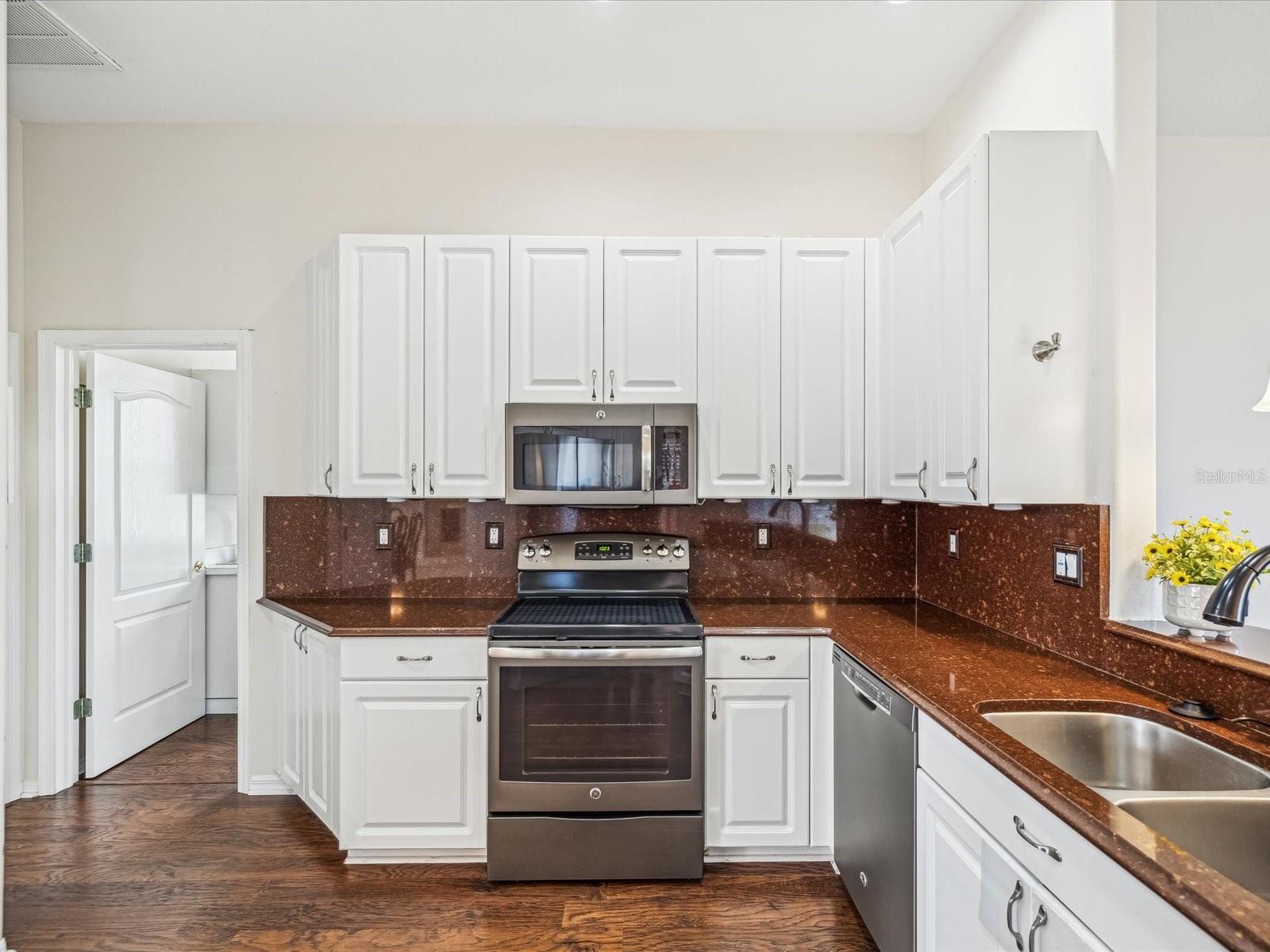 Kitchen with lots of cabinets and pantry