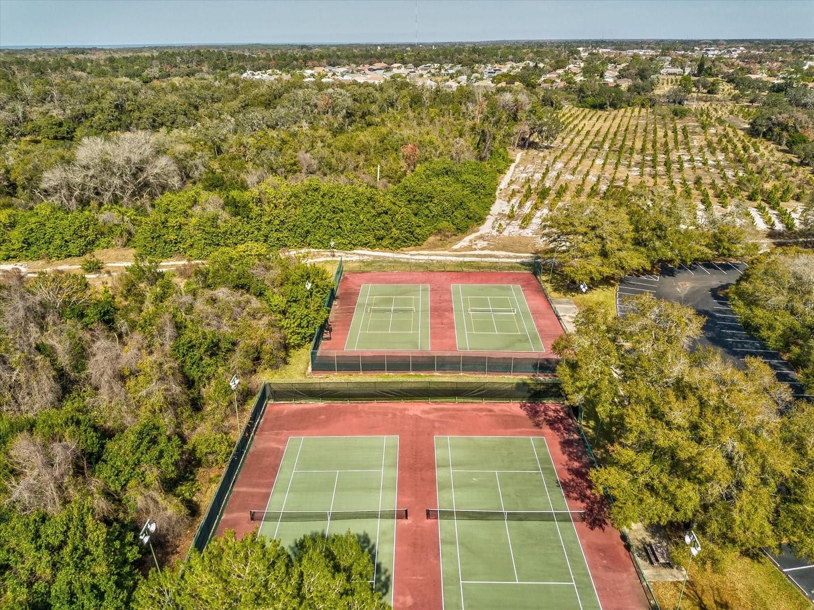 Pickleball and tennis courts