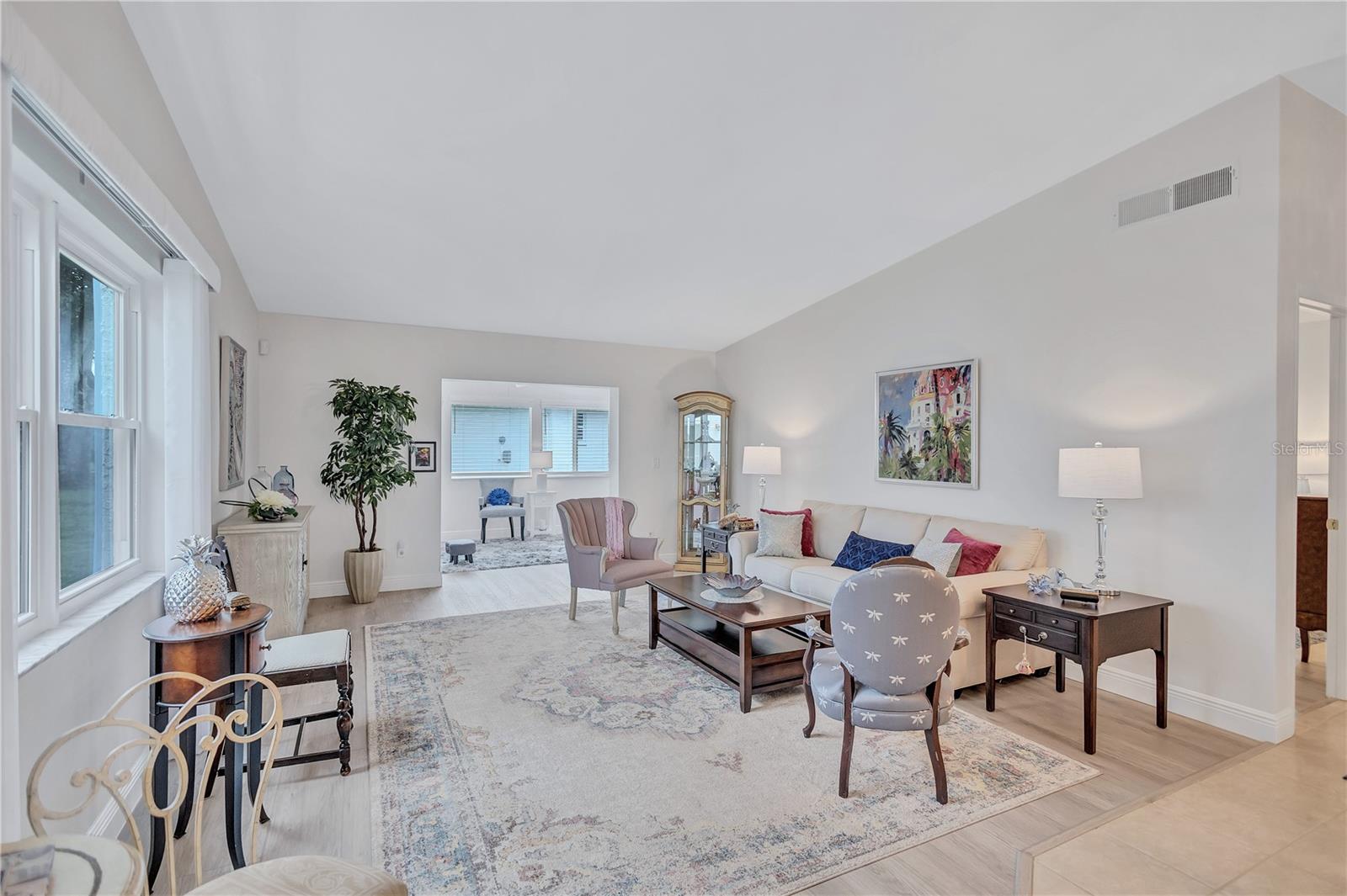 Large living area with an additional room added