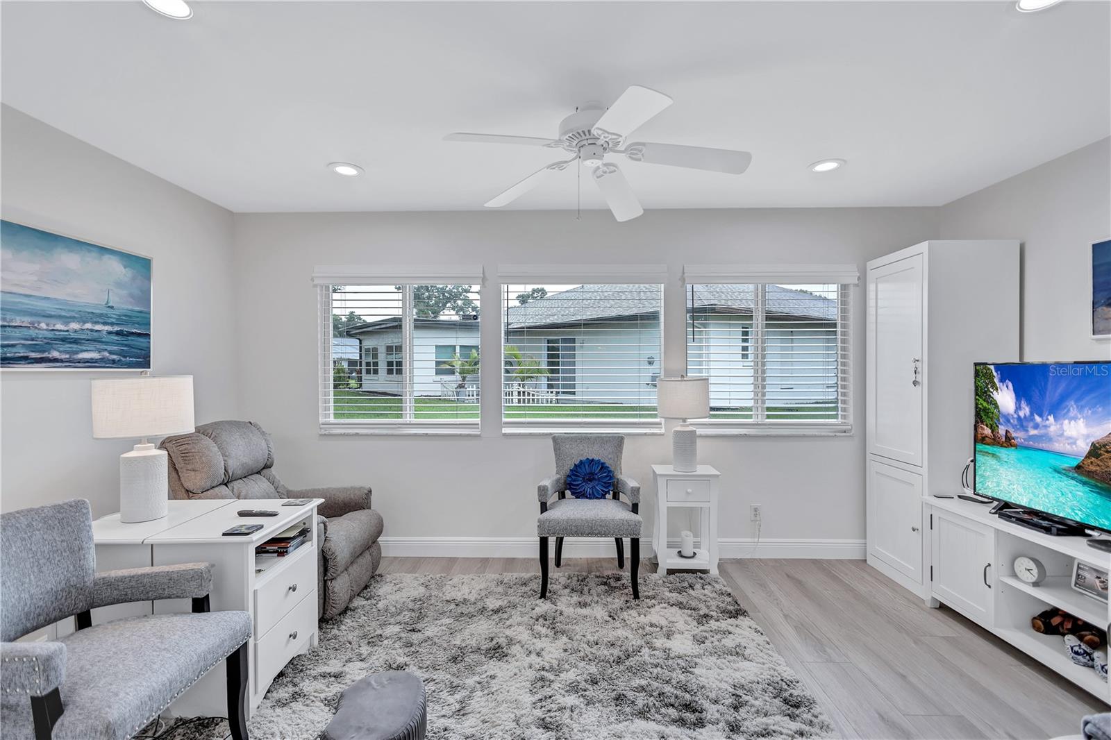 The lanai was converted into an additonal family area or den