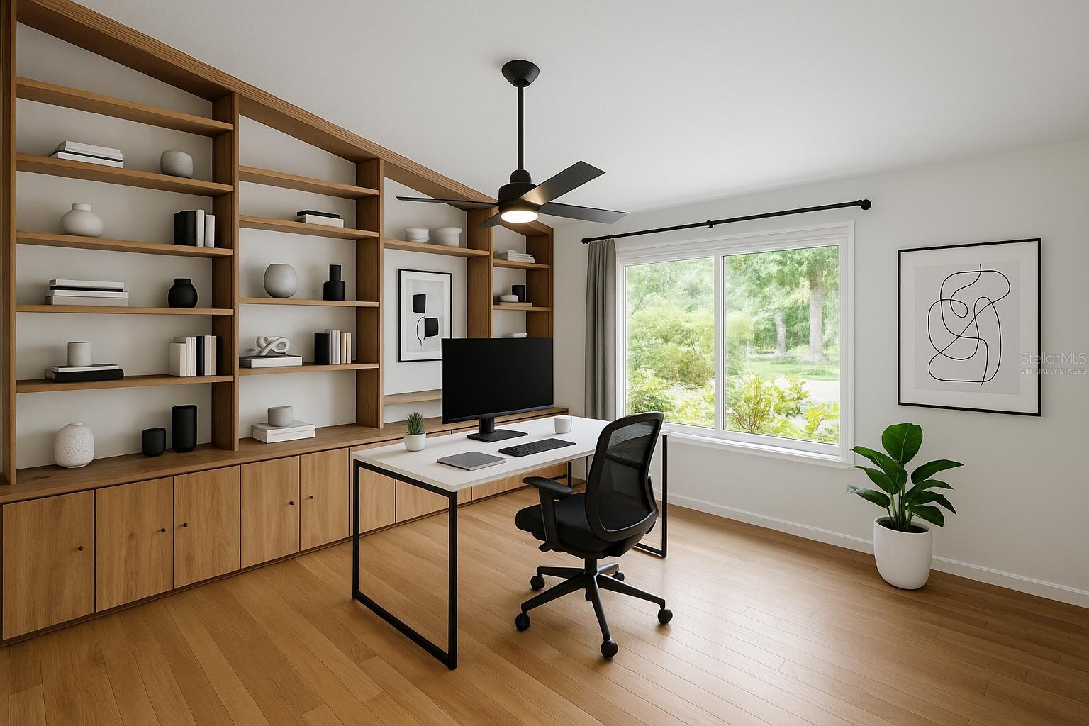 Virtually Staged Fifth Bedroom/Office!
