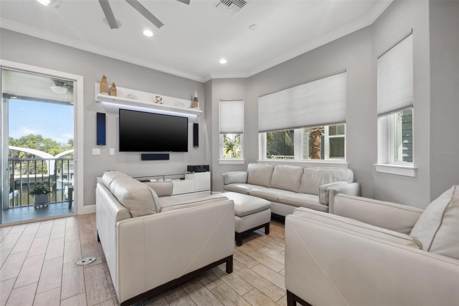 Custom lighting and crown molding