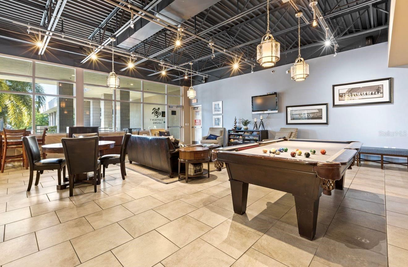 Clubhouse with billiards center
