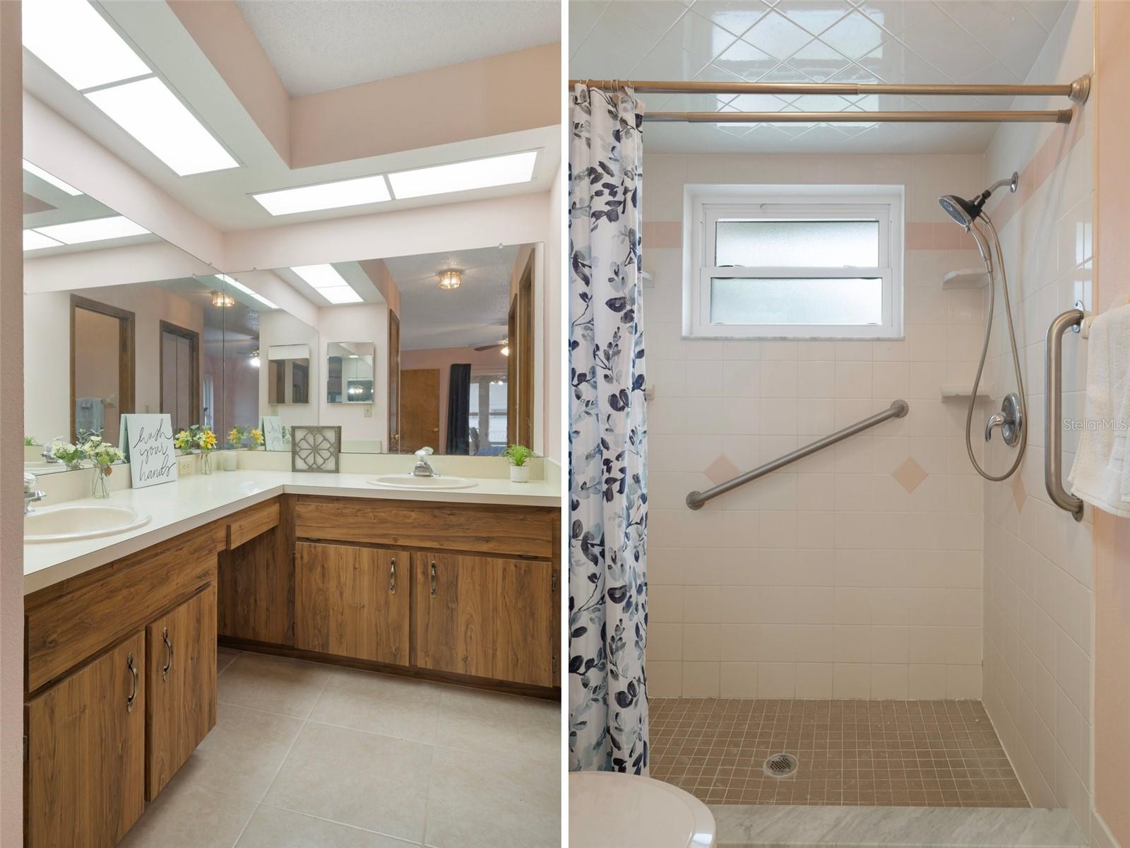 Master Bathroom Vanity and Step-In Shower