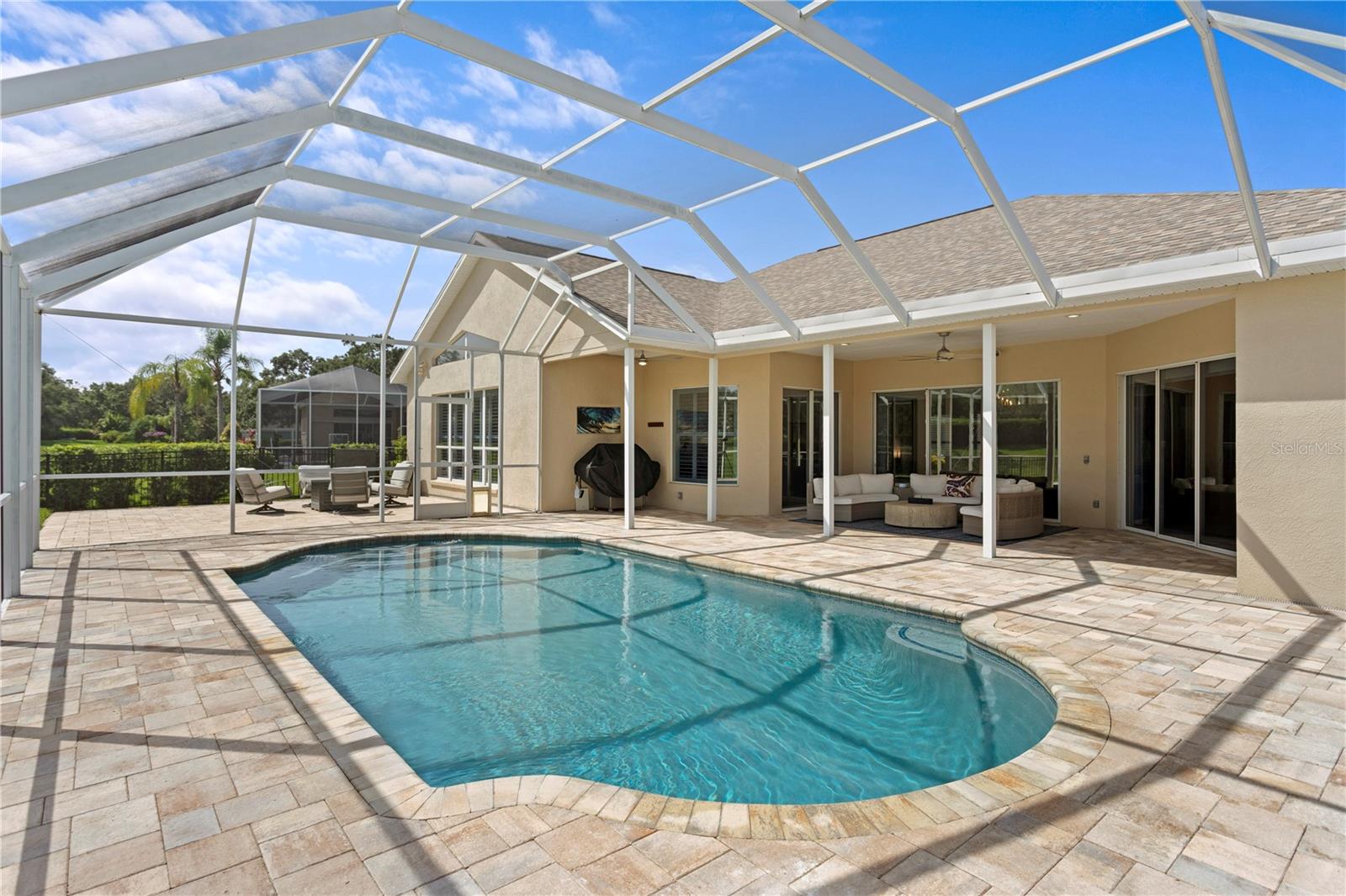 The huge pool was also recently resurfaced and re-tiled.