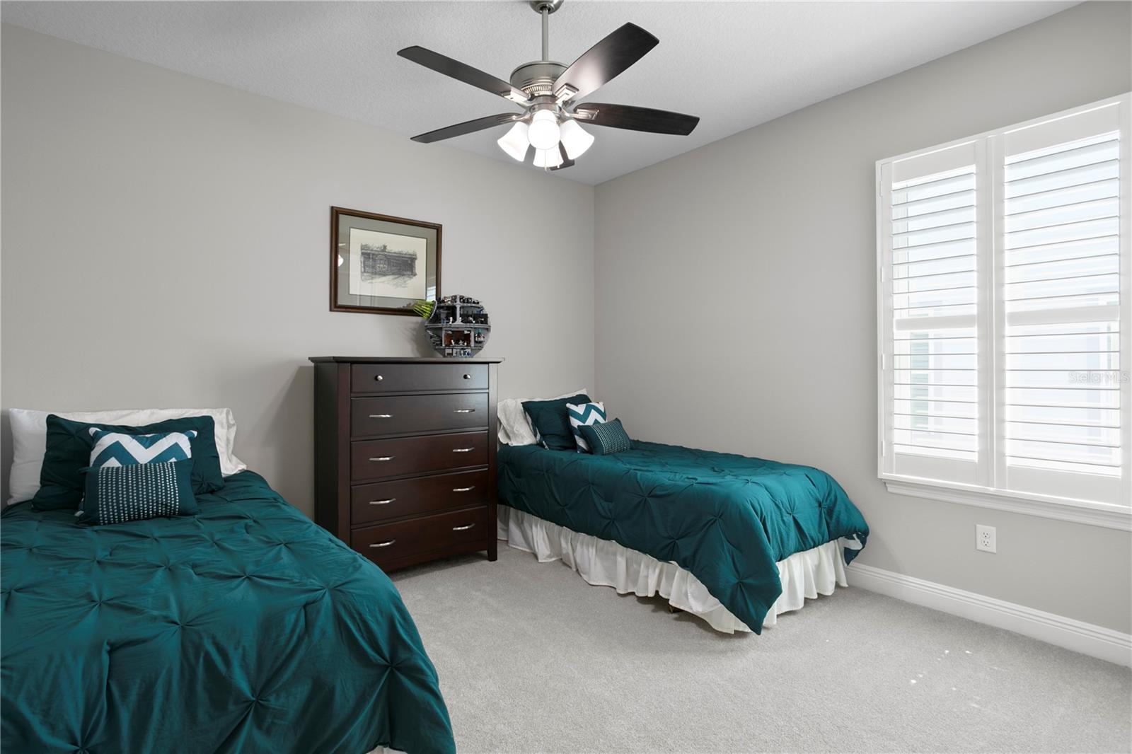Each of the upstairs bedrooms have nice sized closets with built-in closet systems.