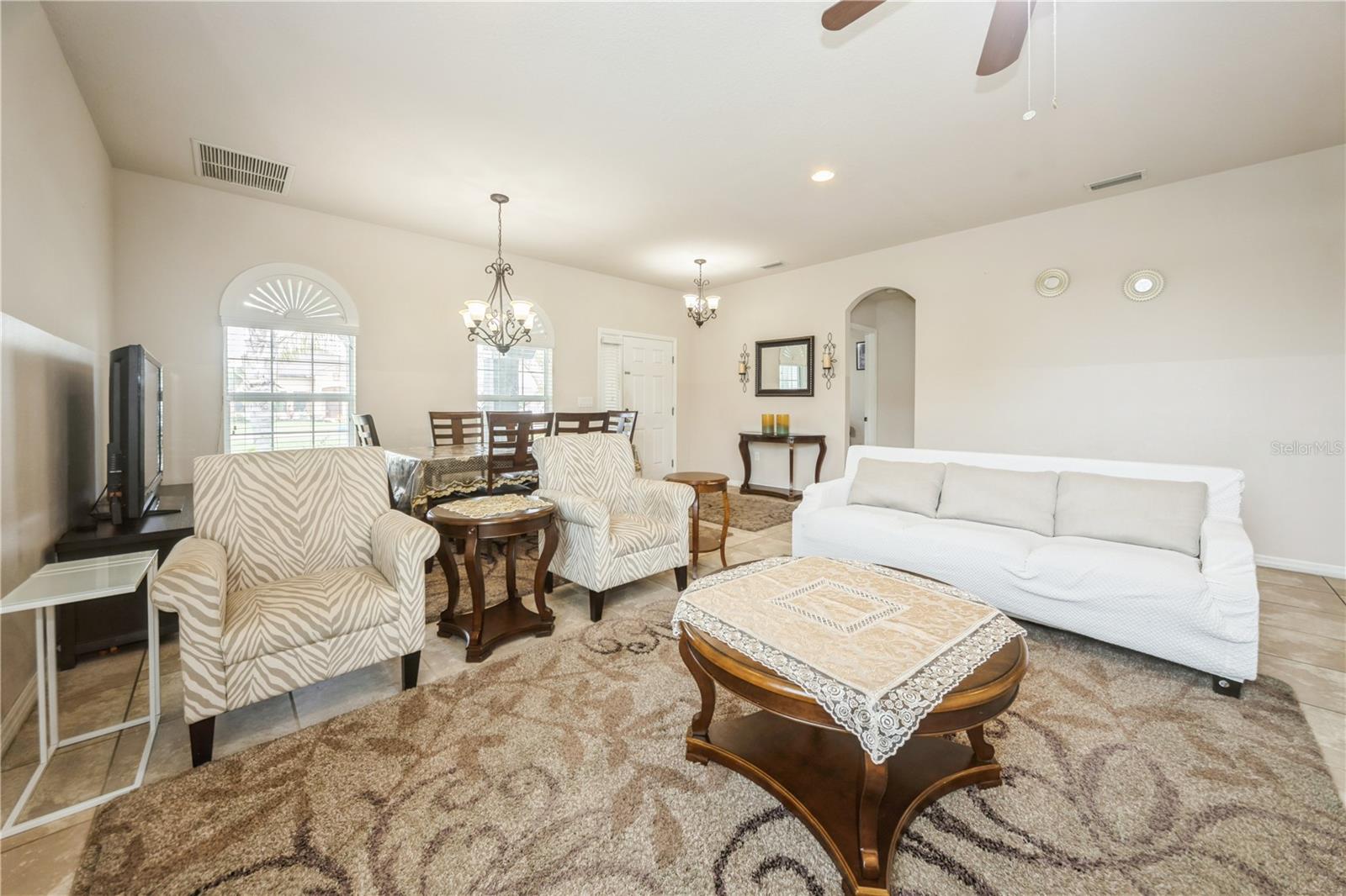 Large living space designed for comfort and flexibility