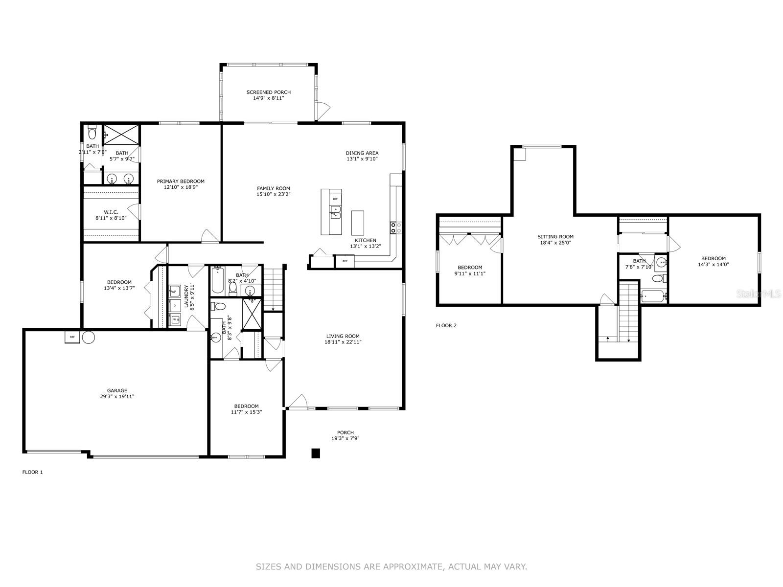 Main level floor plan showcasing open-concept layout with living, dining, and kitchen flow.
