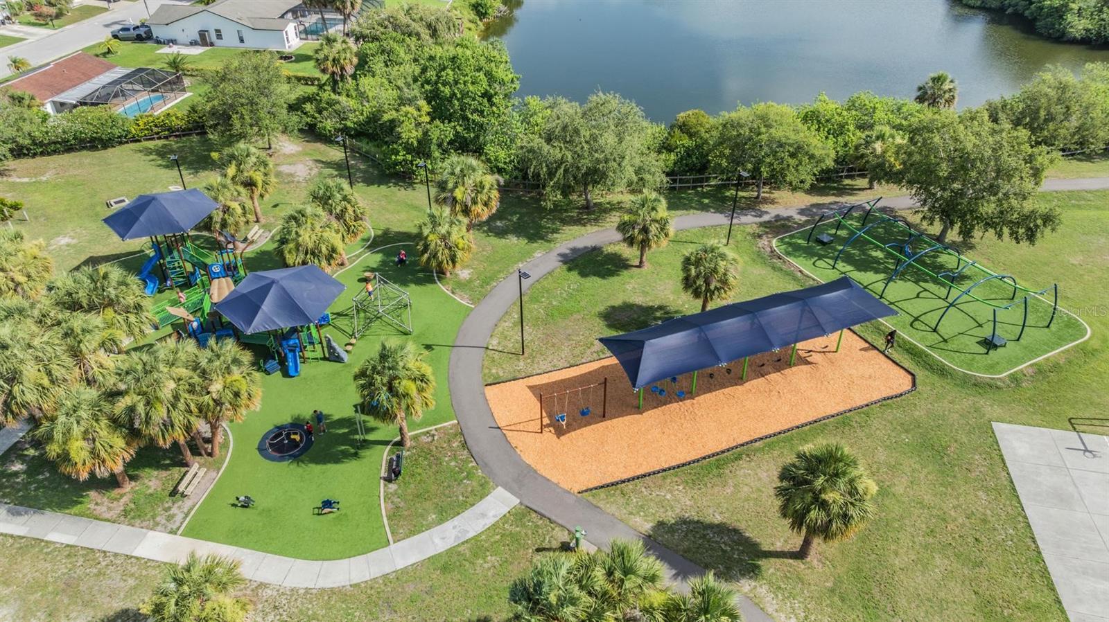 Lake Lisa Park (appx 1/2 mile away) sidewalks throughout community