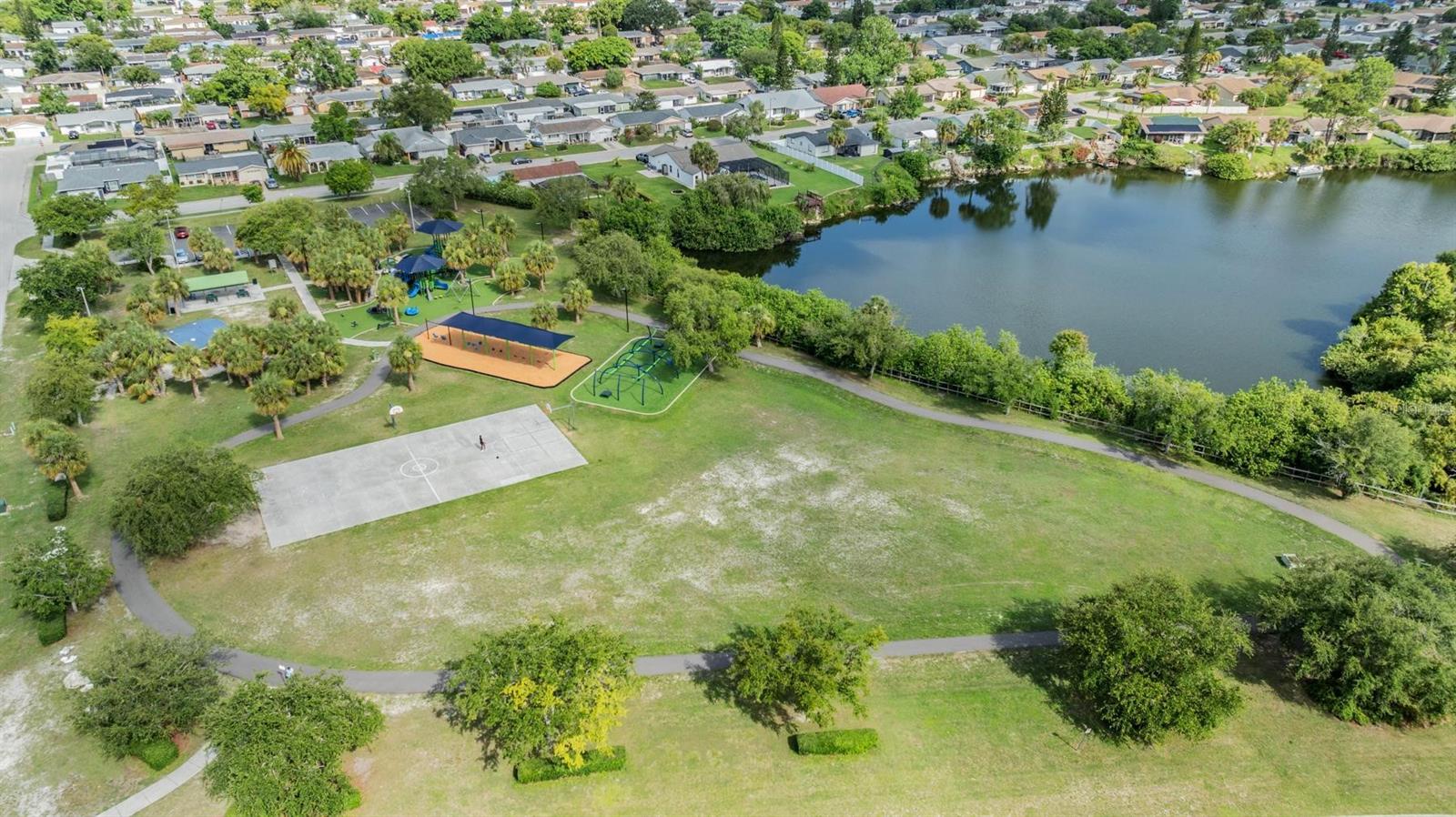 Lake Lisa Park (appx 1/2 mile away) sidewalks throughout community