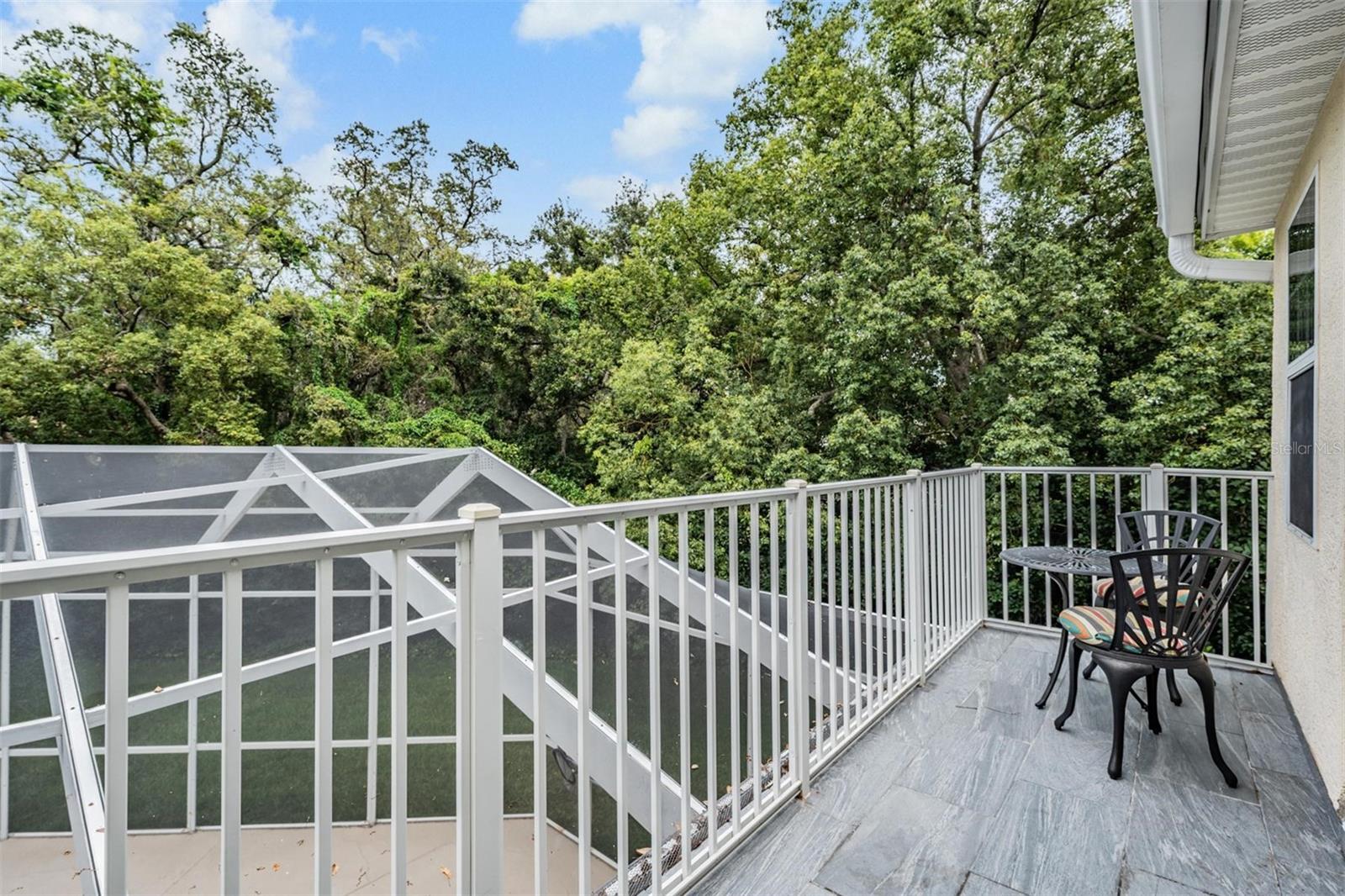 sip coffee or read a book from your upstairs balcony