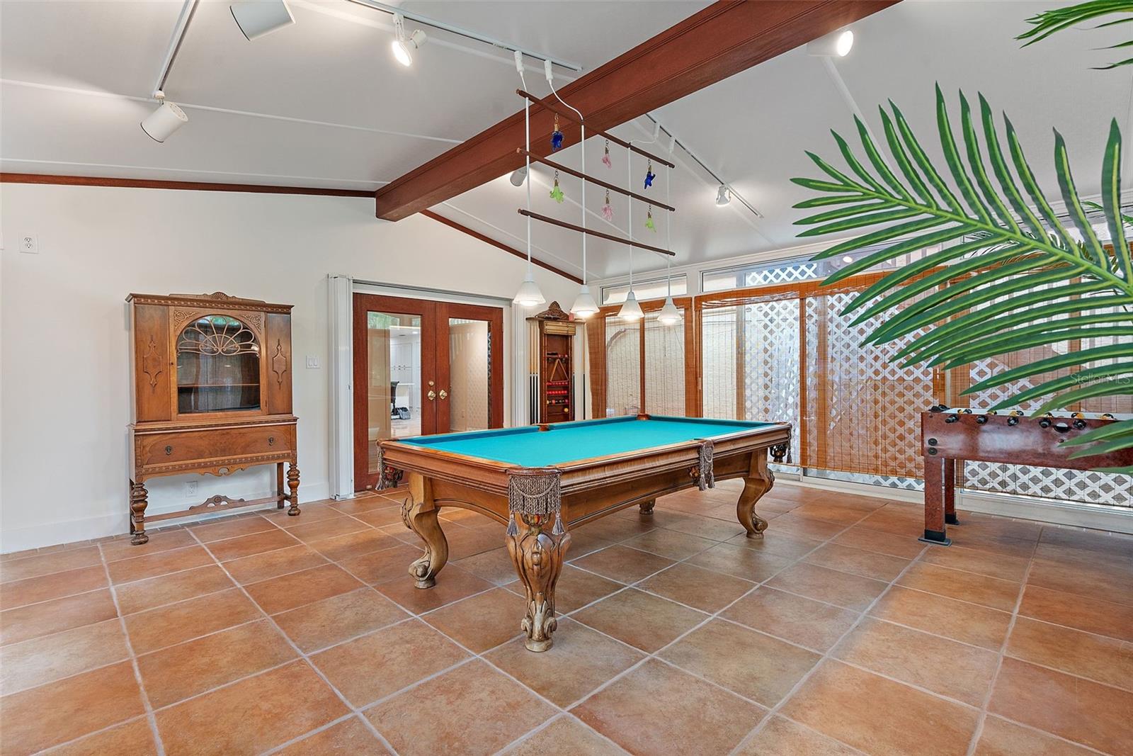 Billiards / Game Room with Garden views