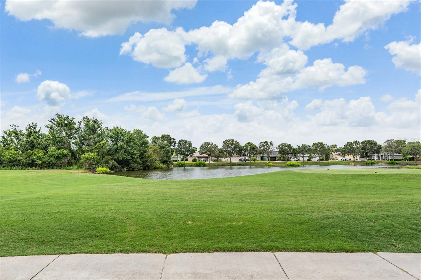 Stunning golf course and pond views