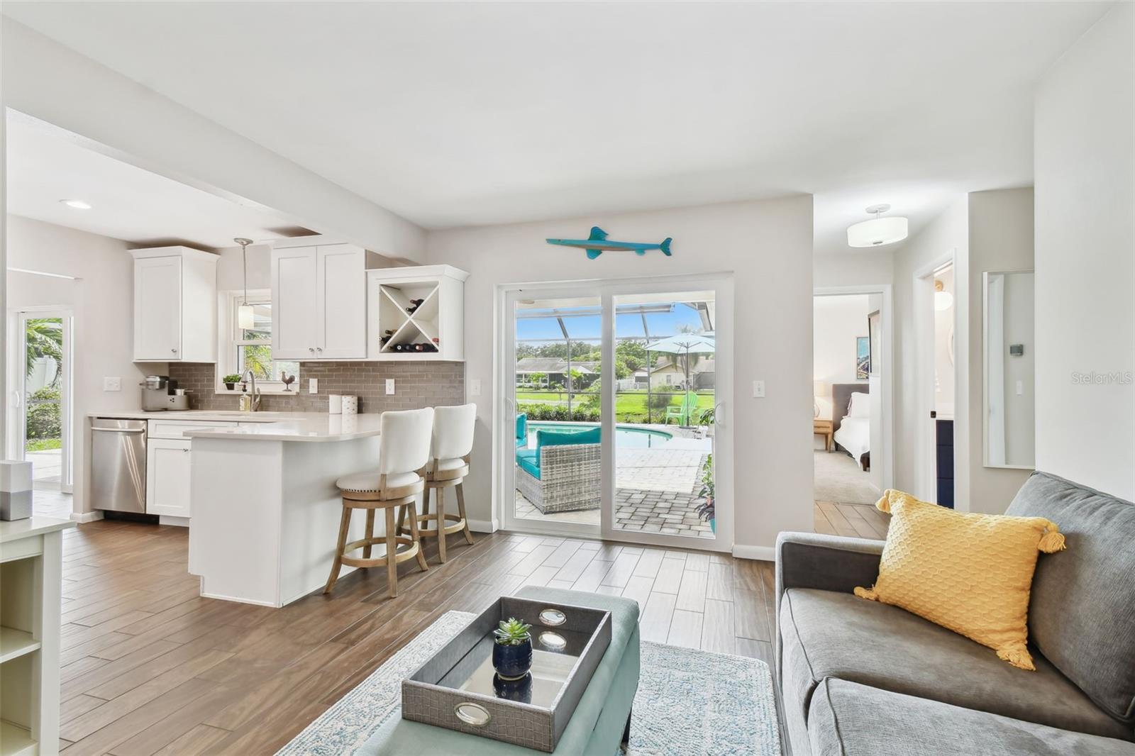 Family Room open to Kitchen