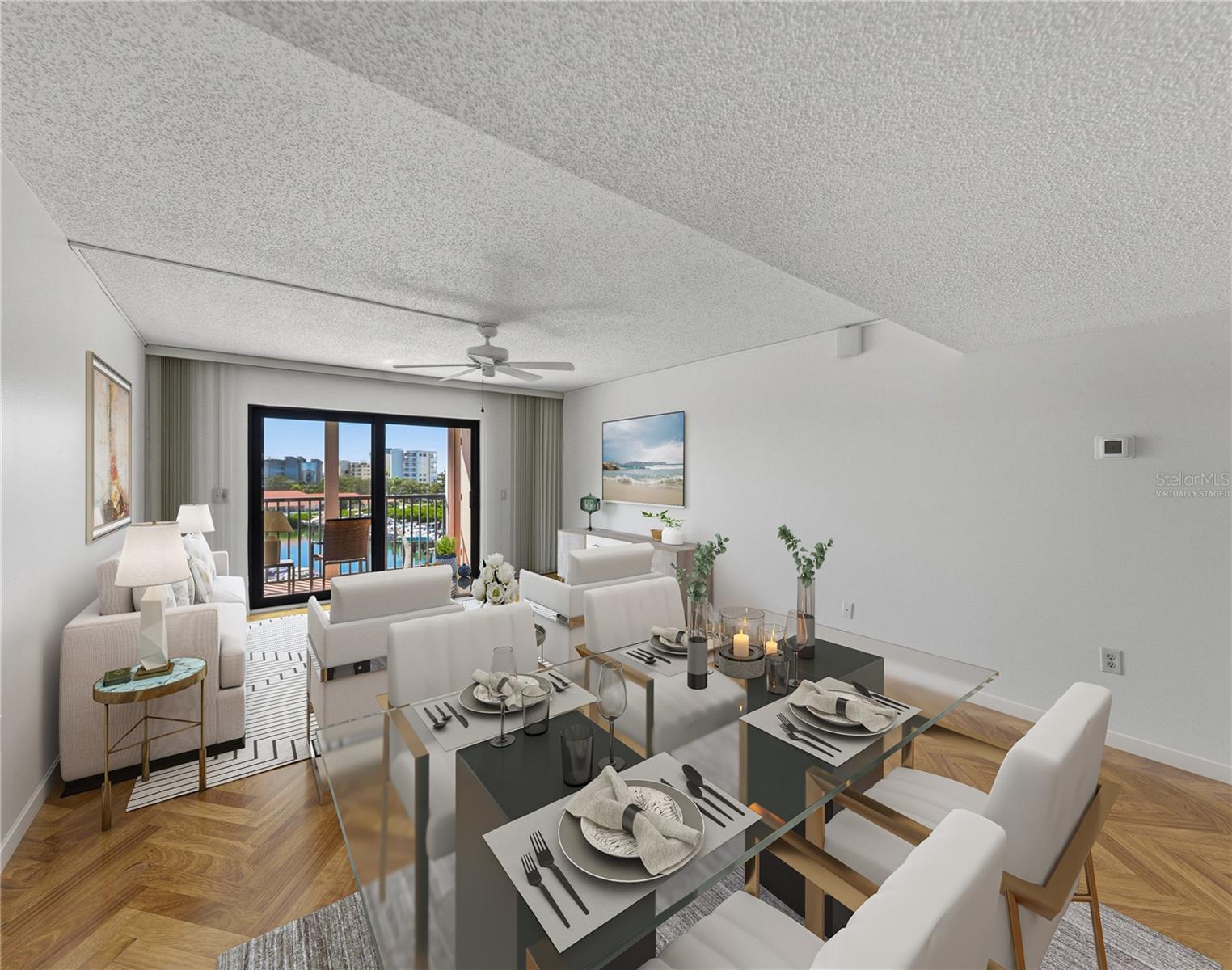 Virtually Staged Living Room.